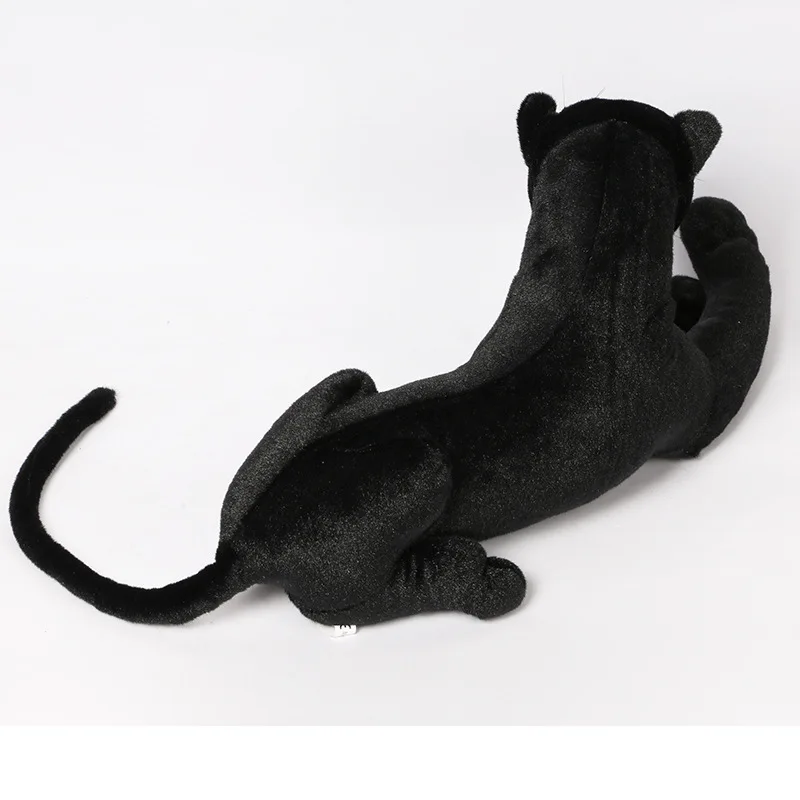 

133cm Large Cool lying Black leopard Pillow lively Simulated Animals model Kids mount decoration Plush doll Children toys gift