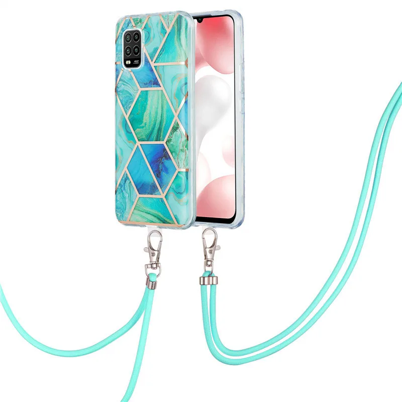 

Marble IMD lanyard diagonal bag For redmi note 10S 9T 9 power note9 9A 9S mi 10T xiao mi 10 lite 10X 4G Cover case