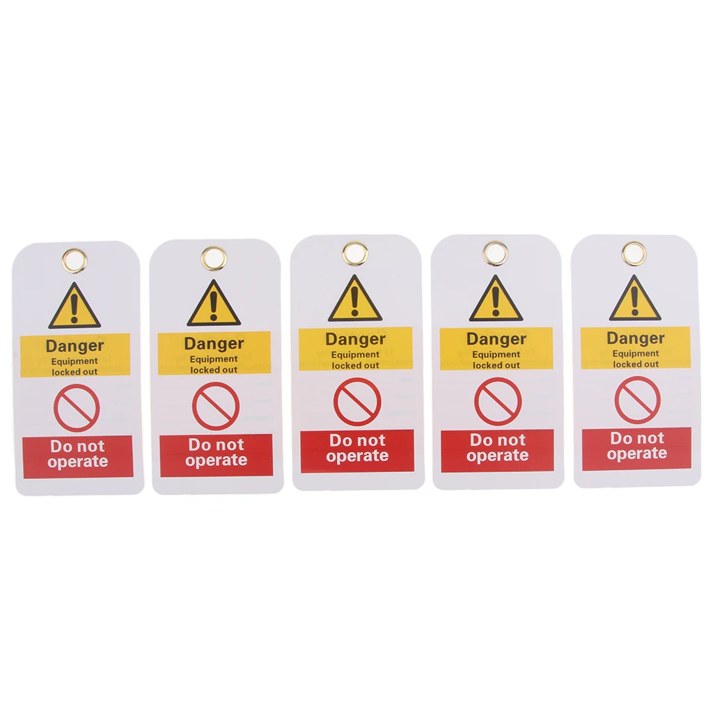 

5PCS Security Lockout Tagout Tag Safety DO-NOT-OPERATE Remark