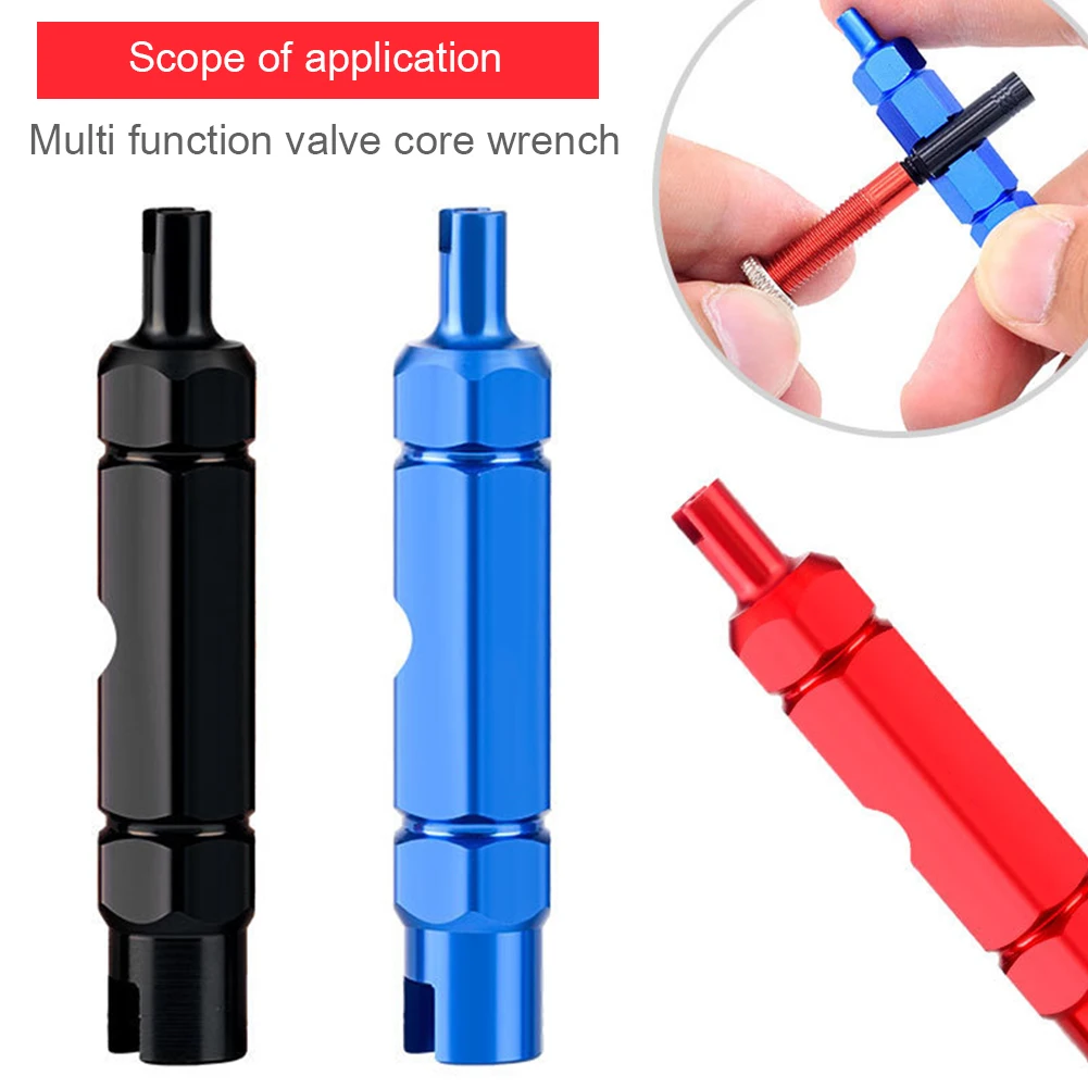 

MTB Bicycle Wrench Valve Core Disassembly Tools Multi-function Aluminum Alloy Air Nozzle Removable Tube Tyre Cycling Accessories