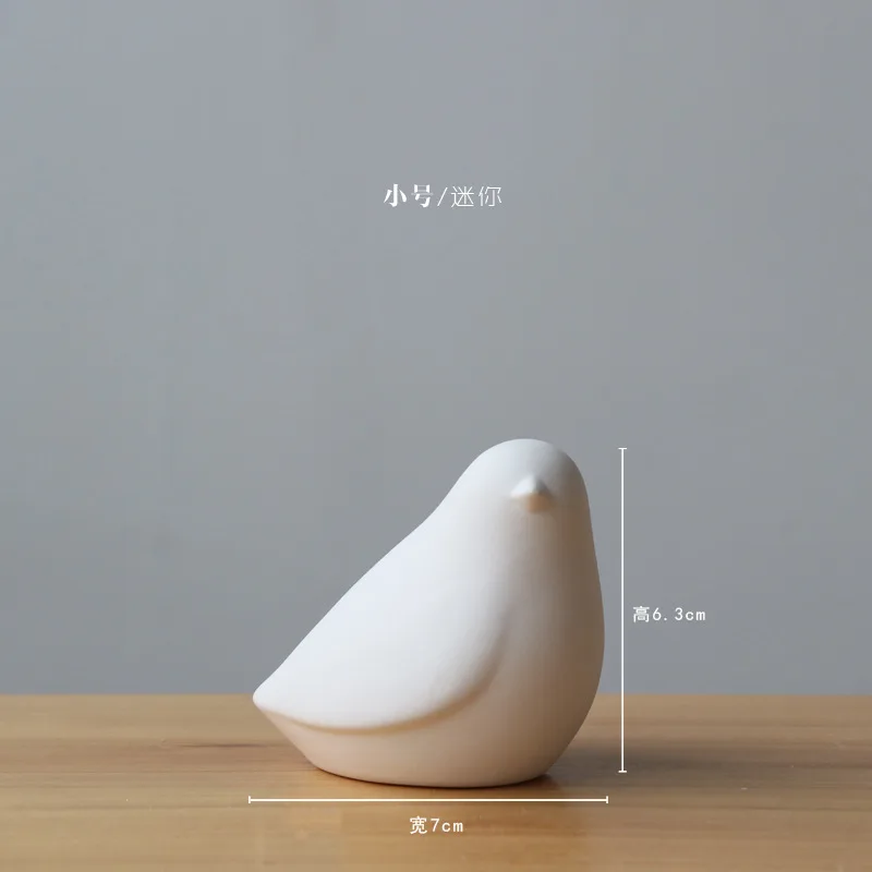 Симпатичная Белая современная простая керамическая статуэтка птиц свадебное