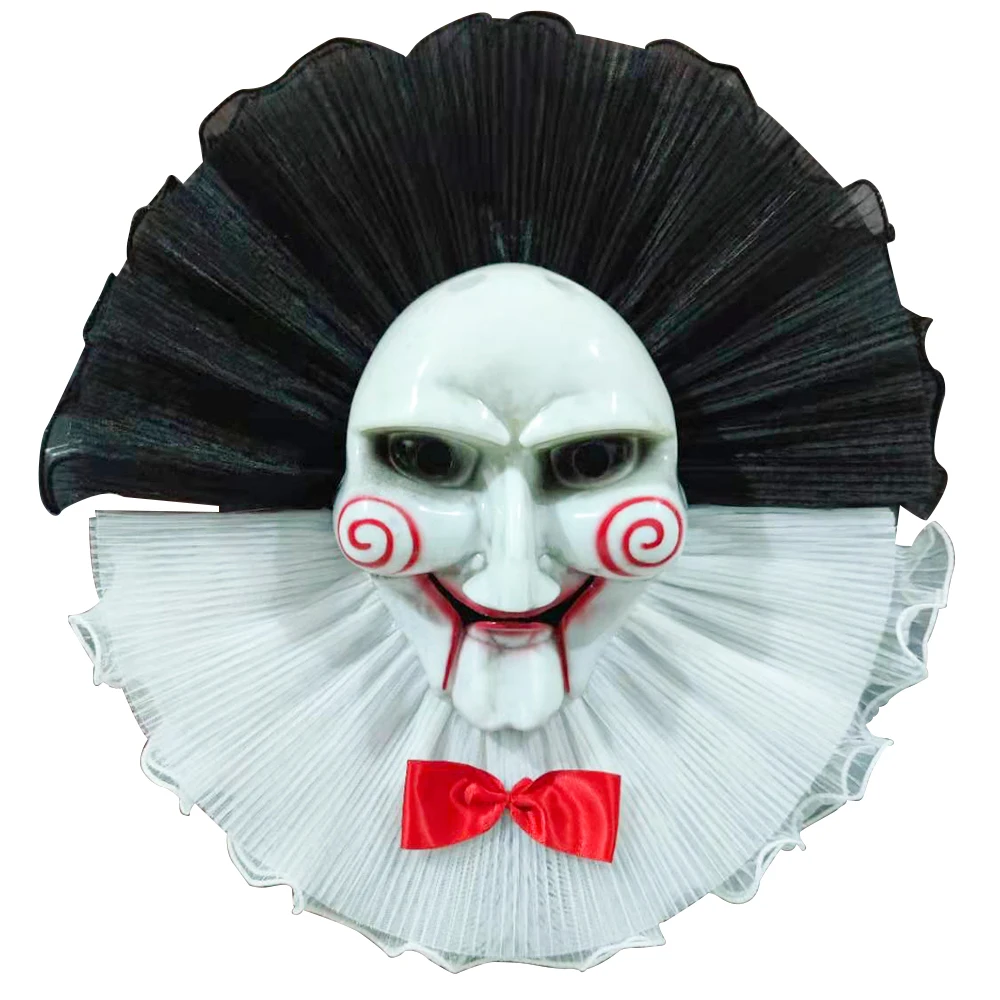 

Halloween Clown Ornament Wreath Signs for Front Door Joker Costume Prop Decoration Festival Supplies for Home Party Masquerade