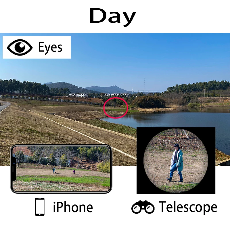 

10X42 BAK4 Monocular Telescope Telescopio Night Vision Binoculars Camping for Hunting Powerful Equipment munv03