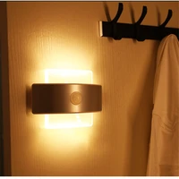 led sensor light human body induction lamp bedroom wall lighting bedside corridor closet light chargeable home small night lamp