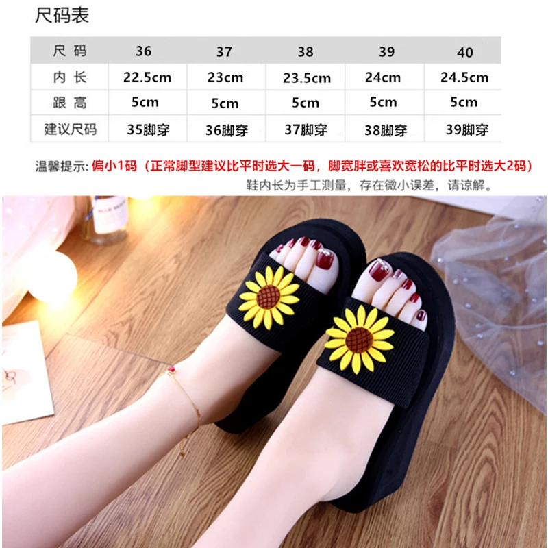 

2021 Summer New Fashion Women Casual Flower Slippers Ladies Flower Sandals Slippers Indoor Outdoor Flip Flops Beach Shoes