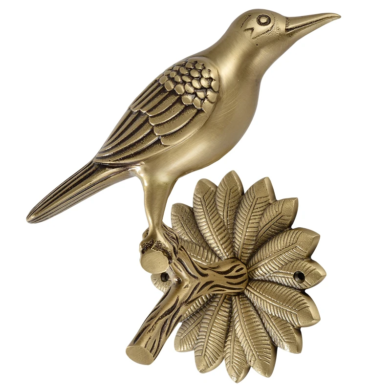 

Creative Nordic Gold metal brass bird hook up curtain Retro Storage organization Modern home decoration Accessories wall hanging