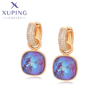 xuping jewelry luxury new arrivals charm style colorful crystal earring for women girls 810670179
