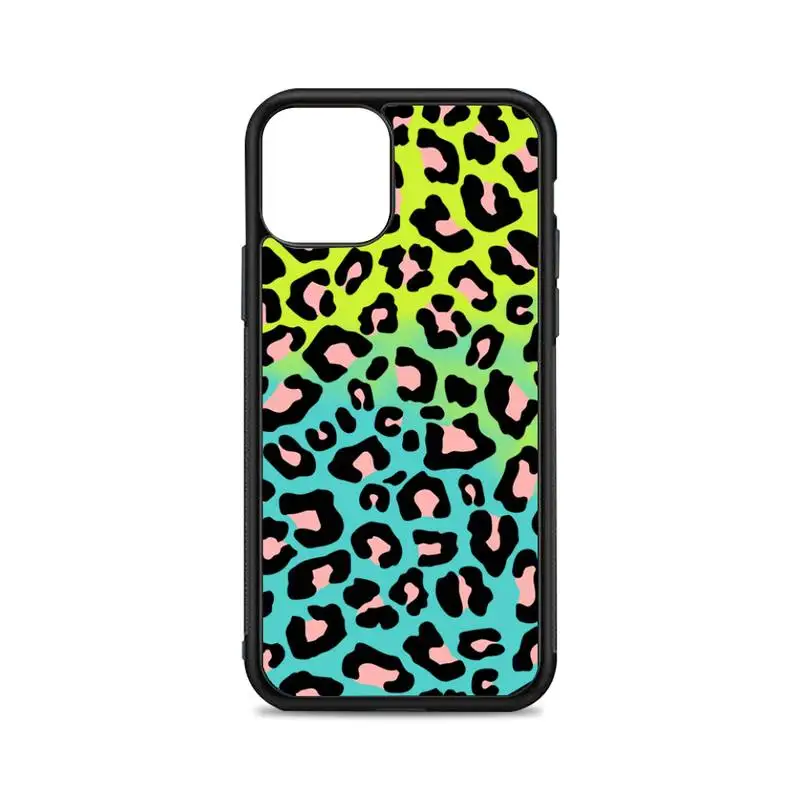 

Black pink leopard Phone Case for iPhone 12 mini 11 pro XS Max X XR 6 7 8 plus SE20 High quality TPU silicon cover