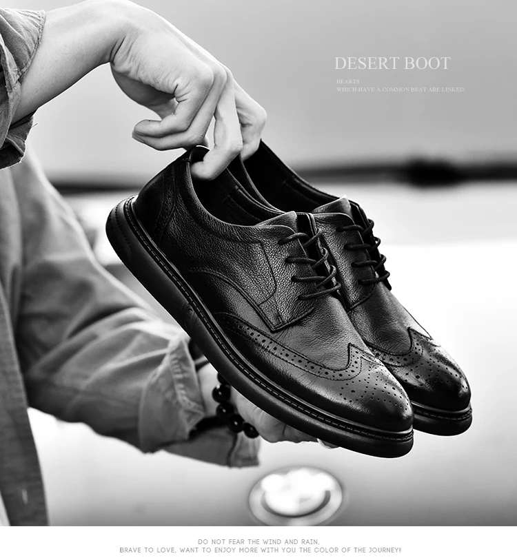 MYCOLEN/Мужские броги из натуральной кожи; фирменные дизайнерские ажурное платье Bullock; Мужская черная обувь с круглым носком на шнуровке; Мужская офисная обувь