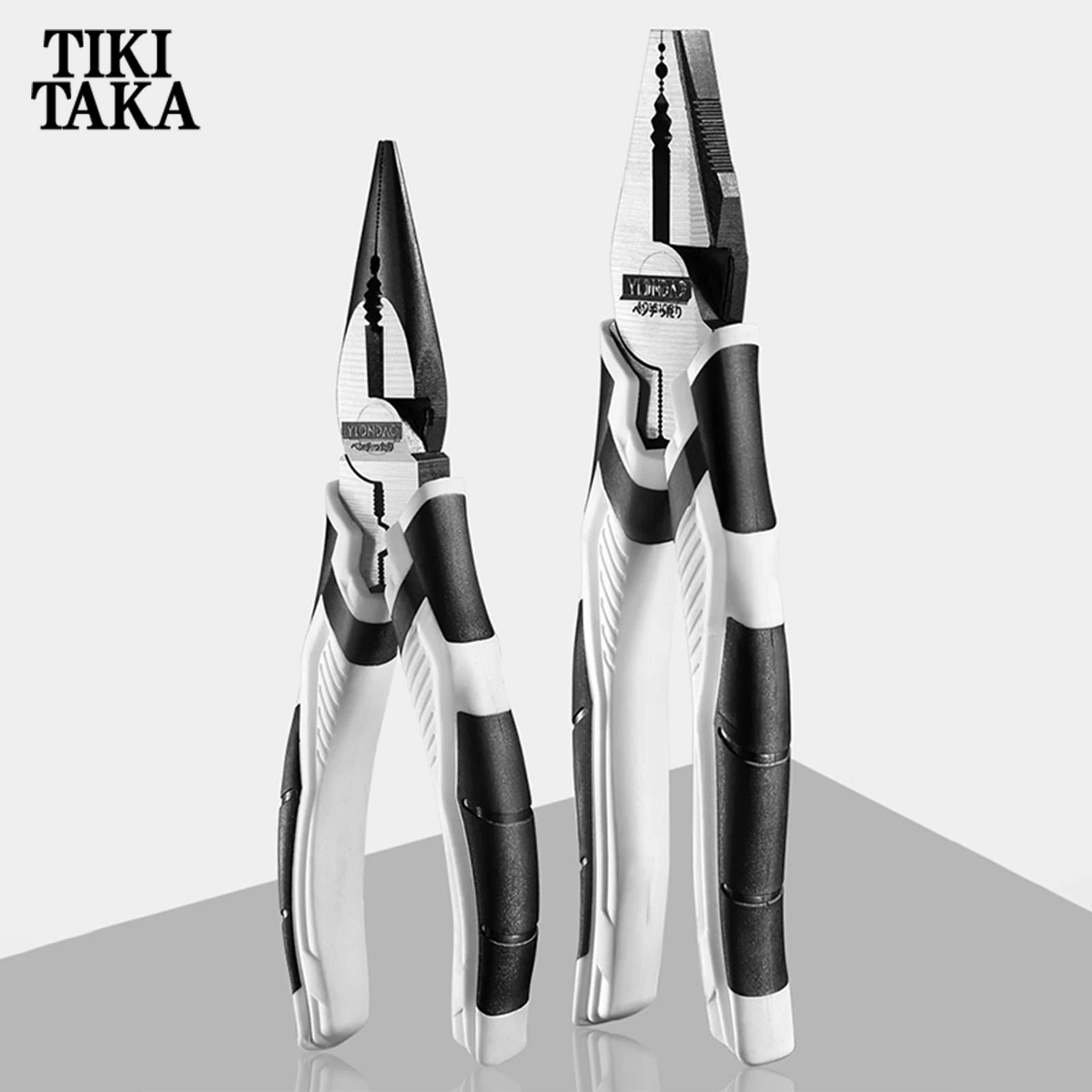 

TIKITAKA Multifunctional Pliers Stripper Crimper Wire Cutters Universal Diagonal Pliers Needle Nose Pliers Hardware Tools