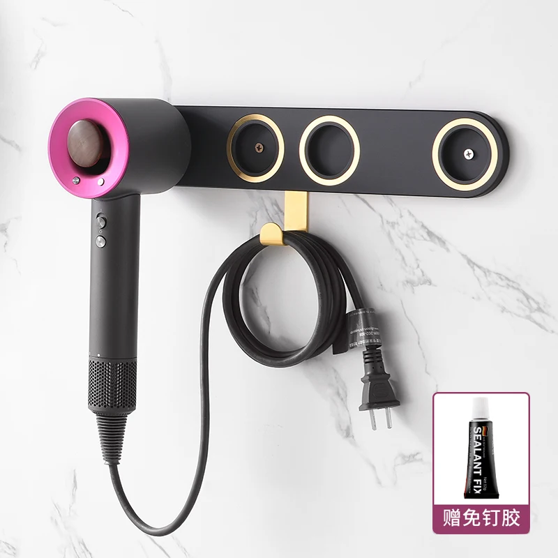 

Настенный держатель для фена Dyson, настенный стеллаж для хранения, без перфорации, для ванной комнаты