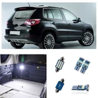 Лампы светодиодсветодиодный белые для салона автомобиля, 12 шт., Canbus, подсветильник номерного знака s для Volkswagen Tiguan 2009-2013 2014 2015