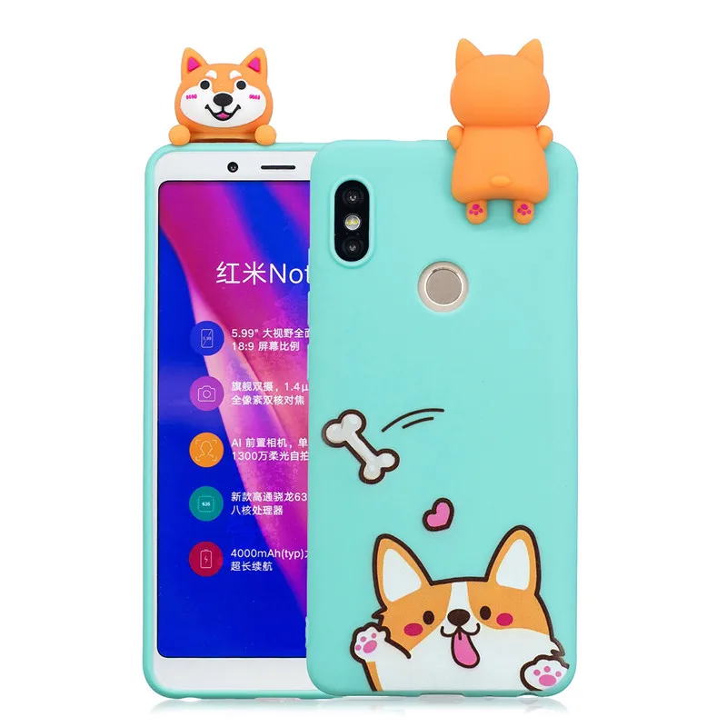 green dog Милая панда, Единорог "," Сова "," Кошка "3D Мягкий силиконовый чехол из ТПУ для Xiaomi mi 8 A1 A2 Lite Red mi 8 8A 4A 5A Red mi 7 6 5 Note 8, 8, 7, 5 Pro S2 - Цвет: green dog