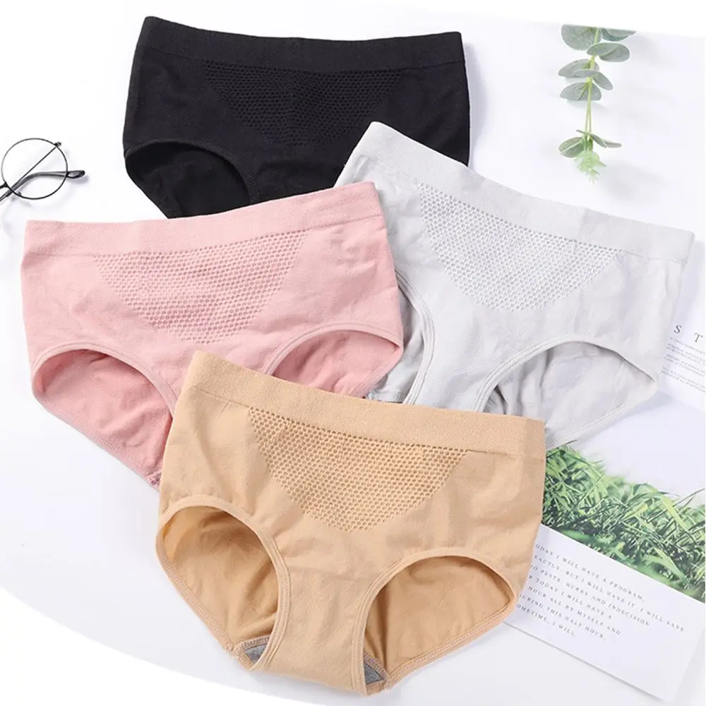 Женские трусики с объемными сотами теплые трусы для живота очень эластичные