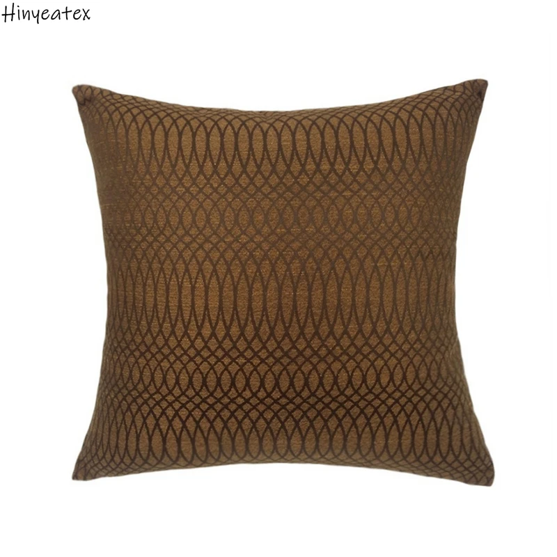 

Contemporary Cognac Lines Water Stain proof Indoor Jacquard Woven Geometric Chair Cushion Cover Solid Pillow Case 45 x 45 cm