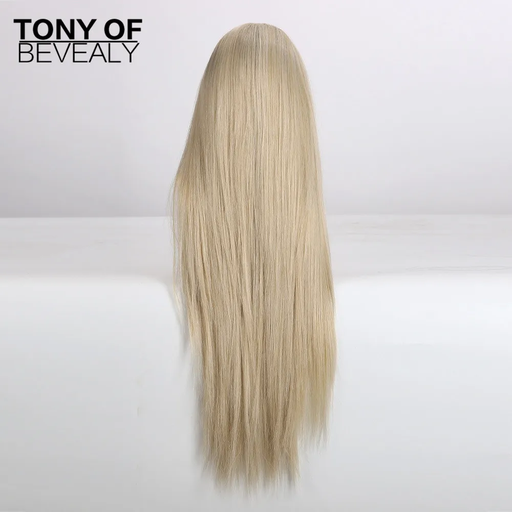 Парик длинный Синтетический прямой блонд на сетке спереди многослойные