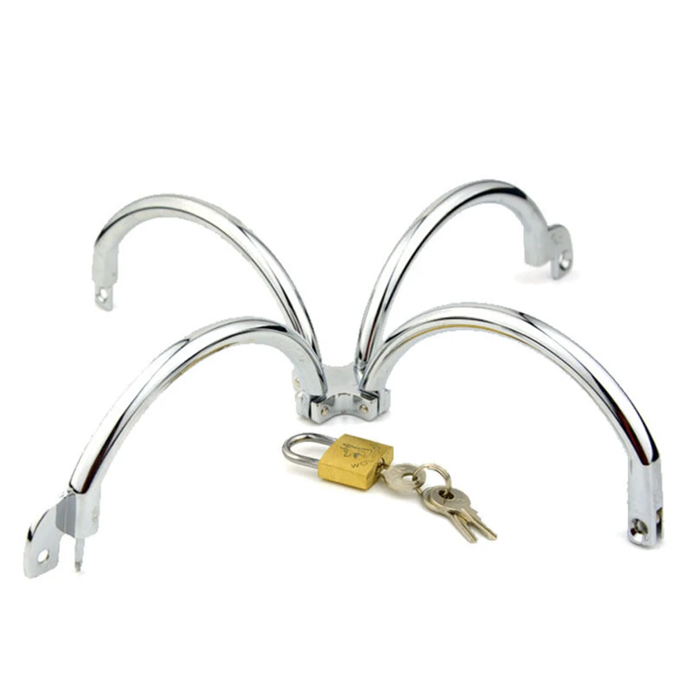 Игрушки для флирта Manyjoy SM бондаж запираемый из нержавеющей стали фетиш