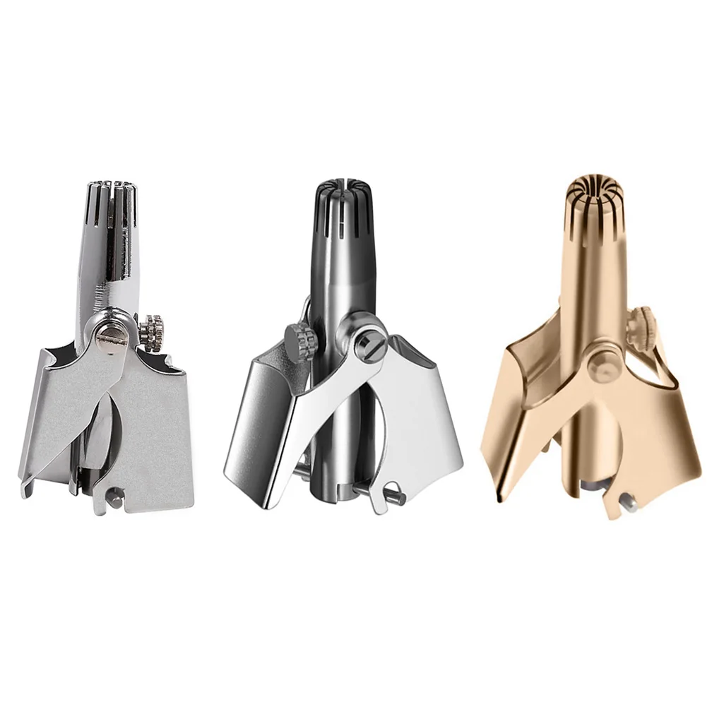 

Мужской триммер для носа из нержавеющей стали, ручной триммер для носа, бритва из нержавеющей стали Vibrissa, моющийся триммер для носа и ушей