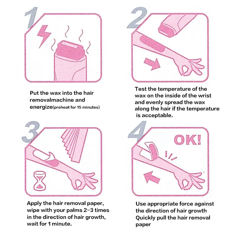 100 г Цветочный Сладкий роликовый эпиляционный воск полоски для удаления волос