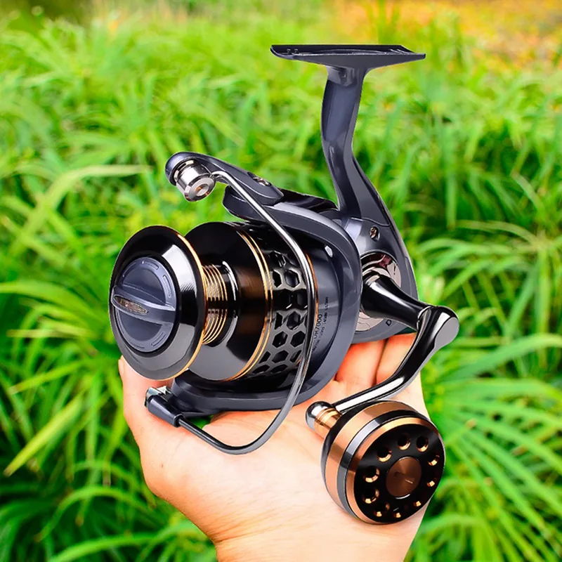 

Spinning Reels 8.5KG Max Drag Carrete de pesca 5.2:1 Metal Stainless Steel Fishing Reel Saltwater Reel for Fishing