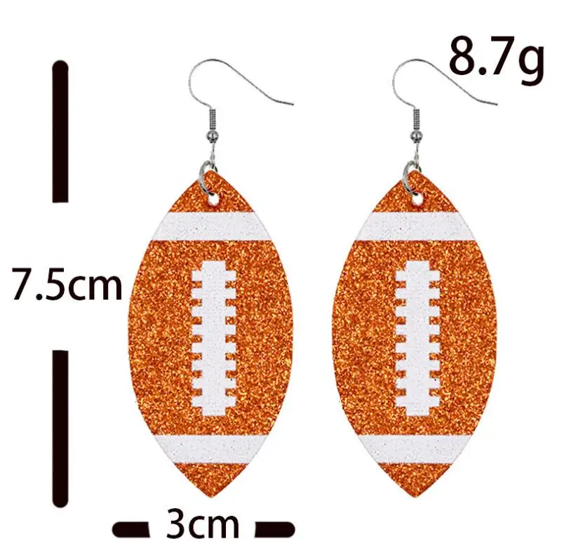 Богемные трехслойные технические большие серьги в виде футбольного мяча для