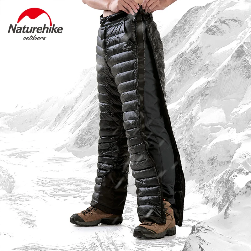 Штаны Naturehike с двойной молнией 5 ~ 20 ℃ теплые гусиным пухом мужские и женские 490 г