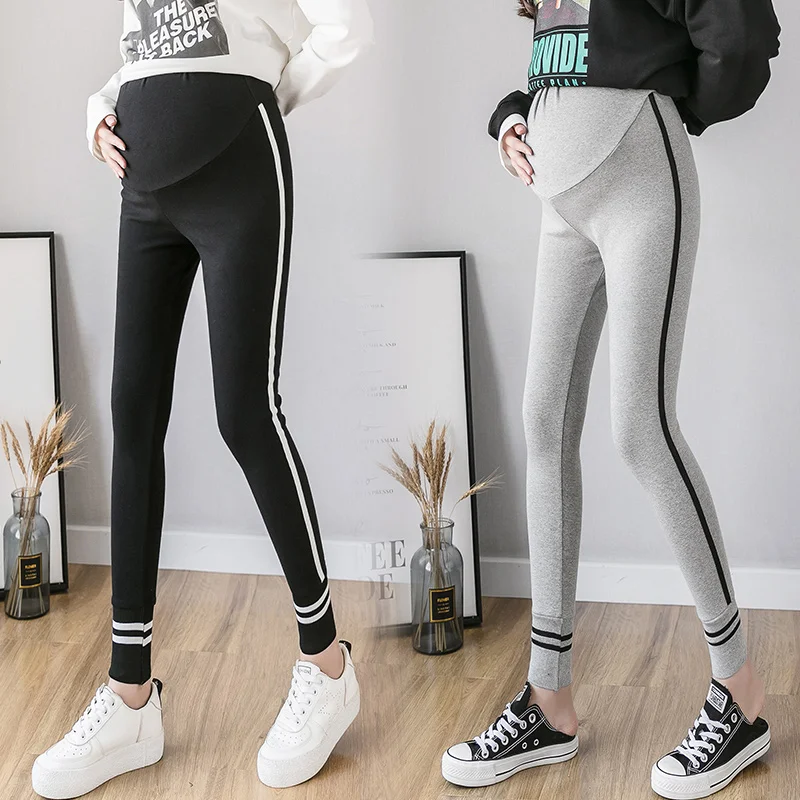 Леггинсы для беременных с регулируемой высокой талией модные весенне-осенние