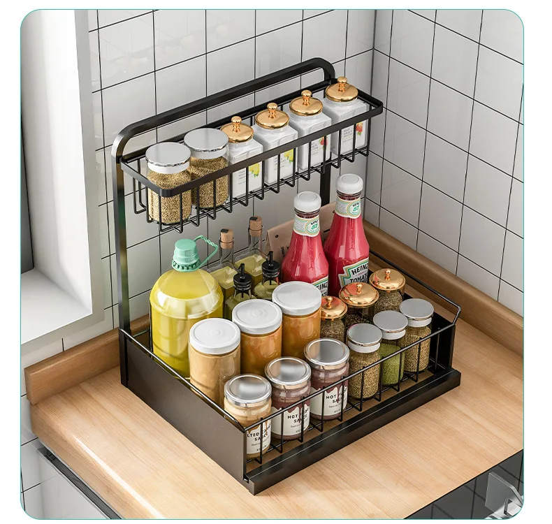 2 tier spice pantry kitchen cabinet organizer shelf stand modern pantry cabinet organizer stand countertop free global shipping