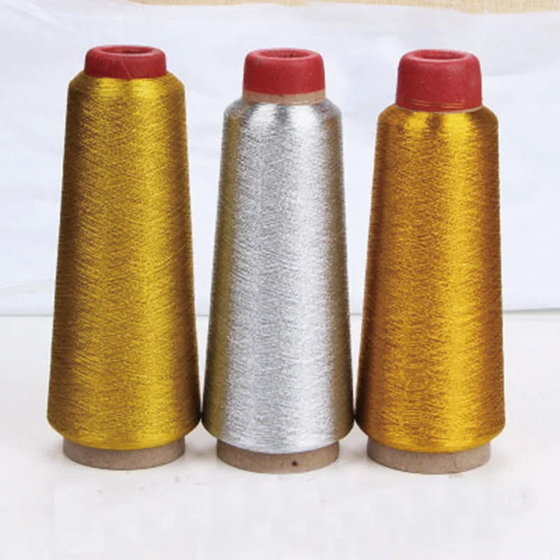 Золотая/серебряная нить компьютерная для вышивки крестом нитки металлическая