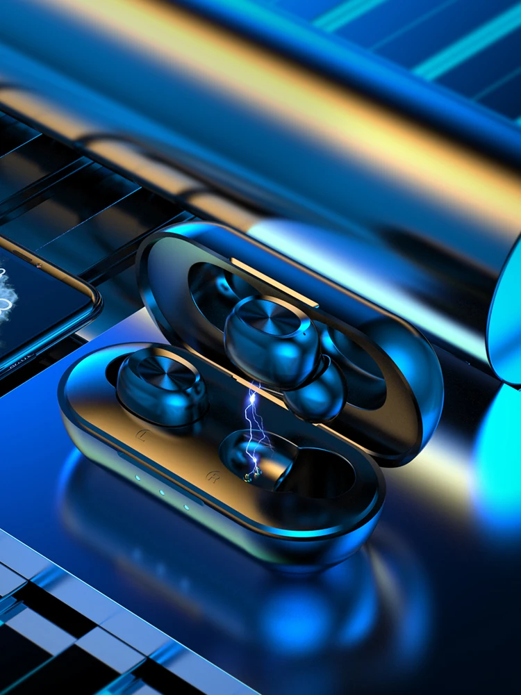 Беспроводные наушники Bluetooth 5 0 Фитнес Спорт TWS LED Android для iPhone Huawei Xiaomi HiFi стерео