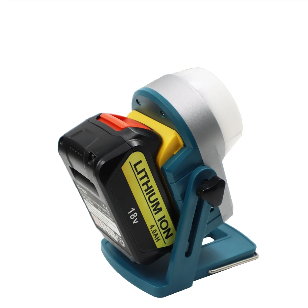 저렴한 18W 1600LM 18V LED 램프 작업 램프 DeWalt Dcb200 (배터리 없음, 충전기 없음) 리튬 배터리 야외 도구 작업 조명