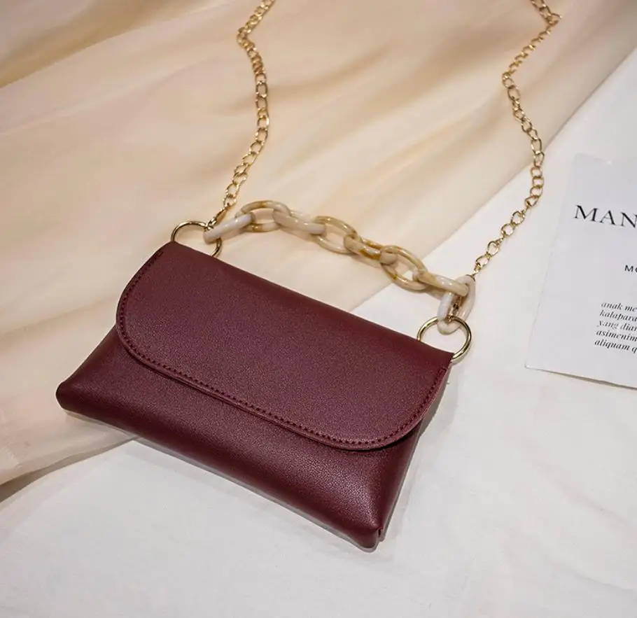 

Fashion soft PU Leather Shoulder Simple Bags For Women 2020 Small Crossbody Bag Travel Chain Handbags and Purses phone coin bag