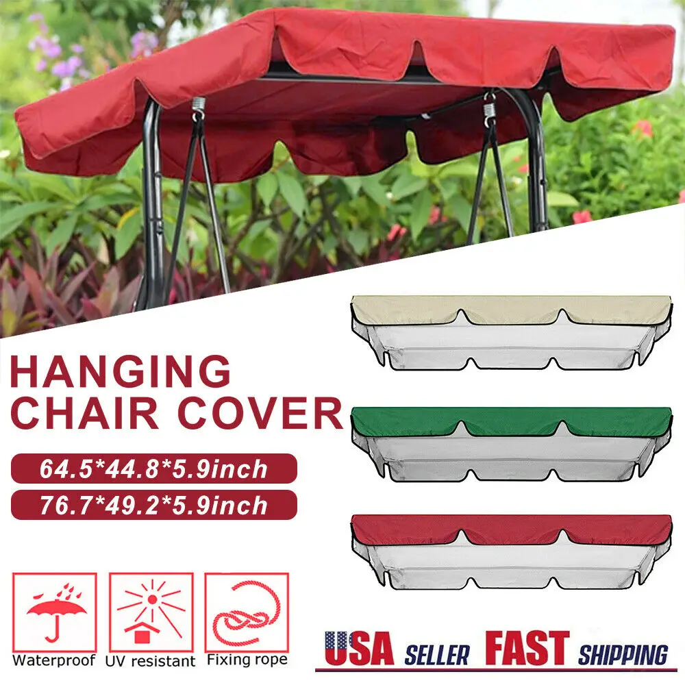 

210D Top Rain Cover Rain Ruffled Park Rain-Proof Cover Outdoor Patio Swing Chair Dust Covers Waterproof Swing Seat Top Cover