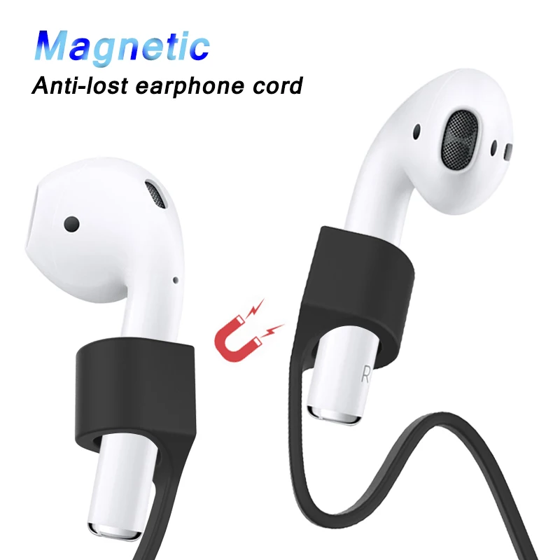 

Магнитный ремешок для наушников Airpods TWS, мягкий силиконовый шнур для Bluetooth-наушников из ТПУ, защита от потери