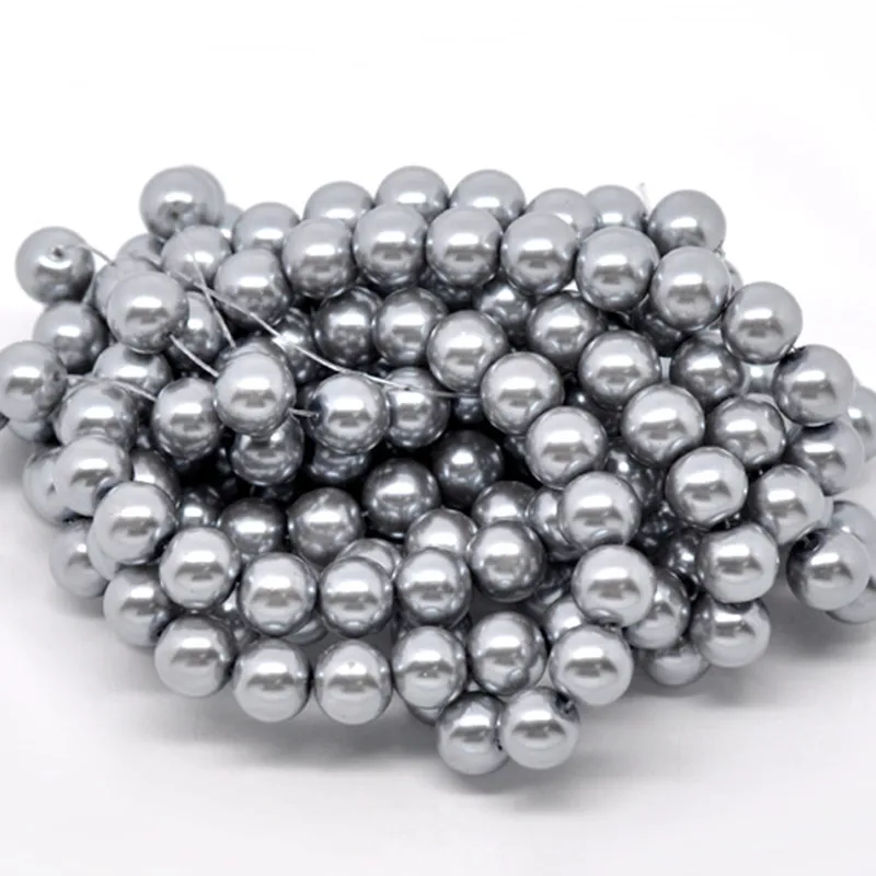 Стеклянные бусины 8 сезонов с имитацией жемчуга Круглые разноцветные ювелирные