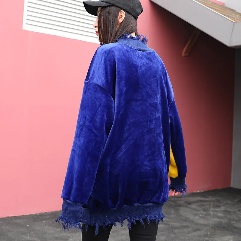 Корейский размера Плюс флисовые теплые пуловеры для женщин High Street мультфильм