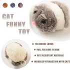 Движущаяся мышь, игрушки для кошек, милый плюшевый мех, игрушка для домашних животных, котят, забавная крыса, безопасная плюшевая интерактивная игрушка, подарок для кошки