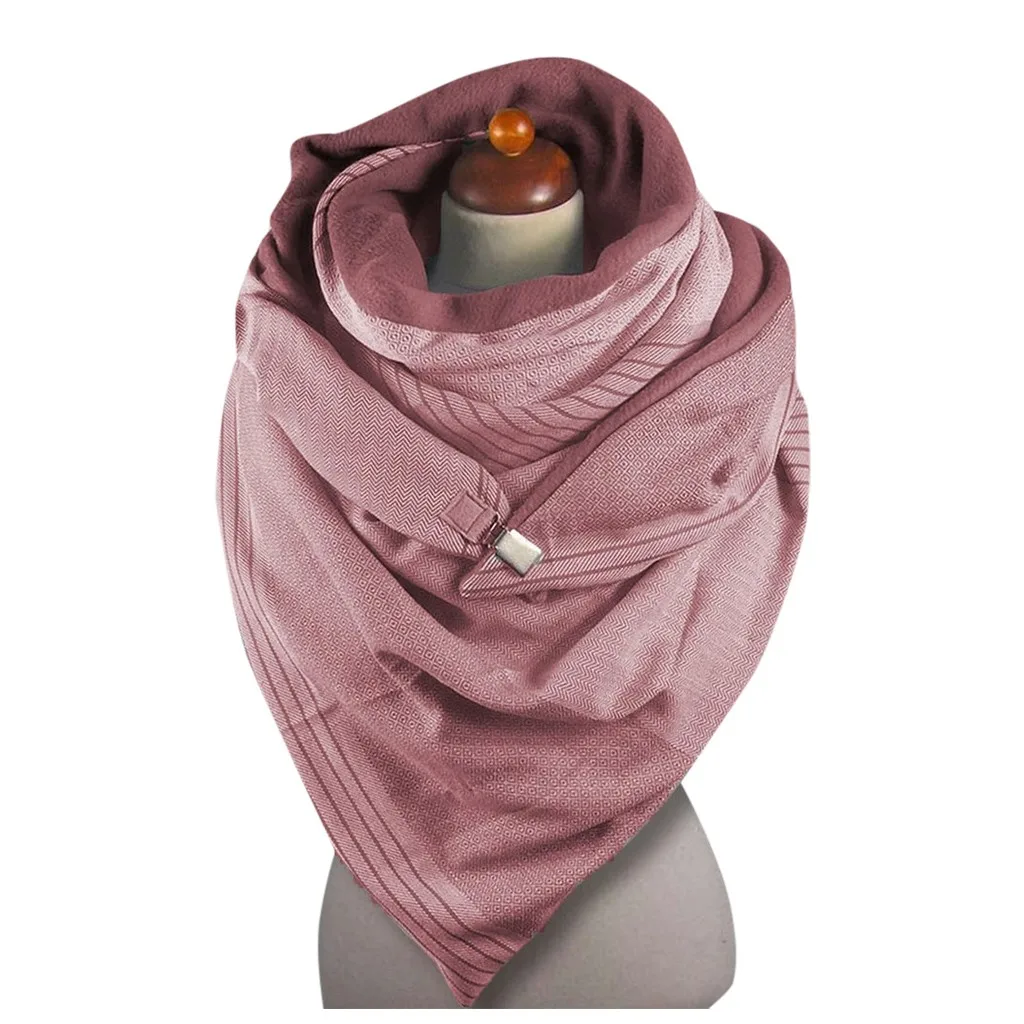 

Женские кашемировые шарфы с металлическими пуговицами, модная многофункциональная Дамская шаль в стиле ретро, яркие практичные прочные те...