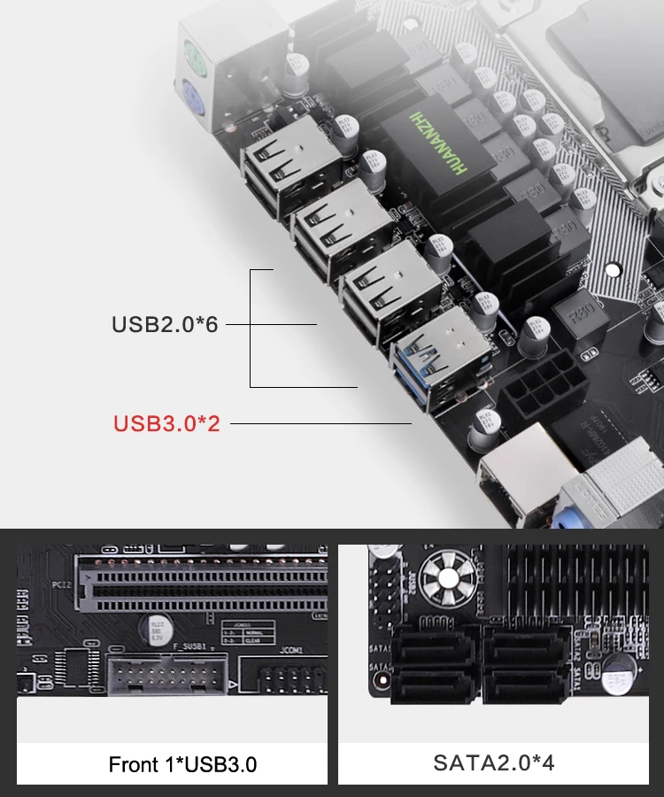 HUANANZHI X58 LGA1366 M ATX материнская плата с ЦП Xeon E5 X5675 3 06 ГГц от известного бренда