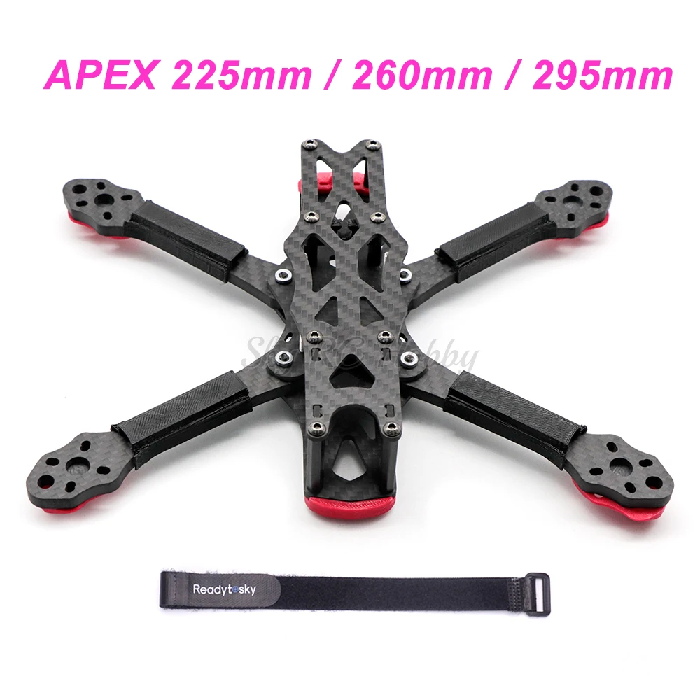 Kit de marco de cuadric&oacute;ptero de fibra de carbono, 5 pulgadas, 225mm, 225 / 6 pulgadas, 260mm/295mm, brazo de 5,5mm para modelos de drones de carreras APEX FPV Freestyle RC-0