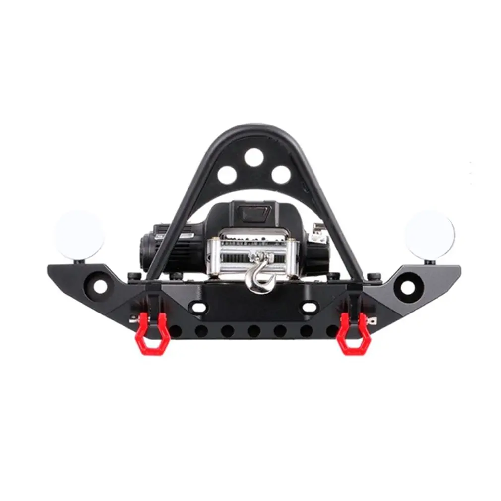 

Metal Front Bumper With Winch Remote Controller System Receiver And Car Light For 1/10 RC Crawler Traxxas Axial SCX10