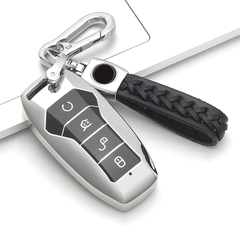 

Мягкий ТПУ 4 кнопки новинка Чехол для автомобильного ключа чехол для ключей сумка для ключей для BYD Tang DM 2018 аксессуары держатель для стайлинг...