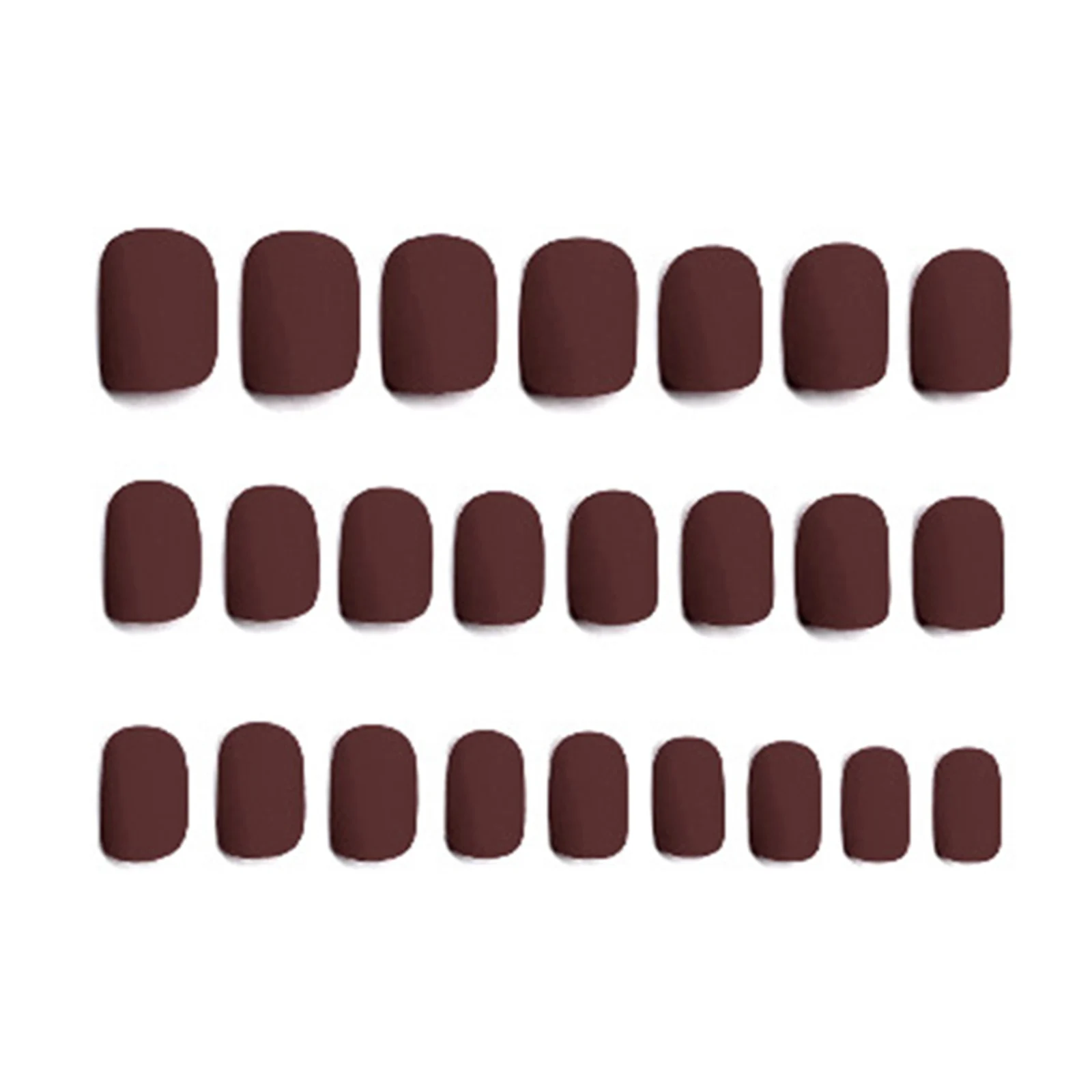 Накладные ногти матовые красные съемные 24 шт. | Красота и здоровье