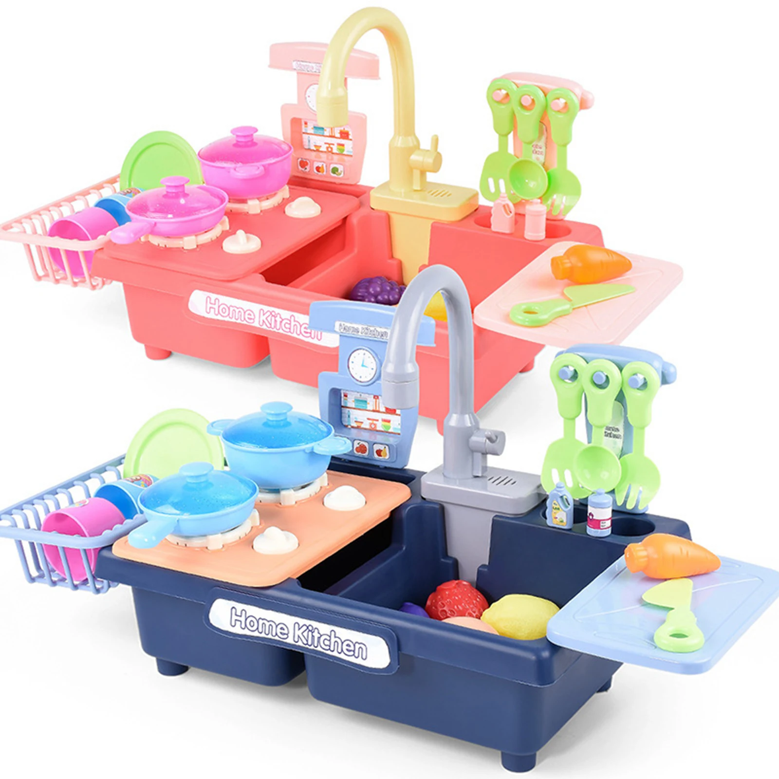 

Sink Plastic Kitchen Toys Children Pretend Play Early Preschool Utensils Mini Kitchenware Birthday Gift