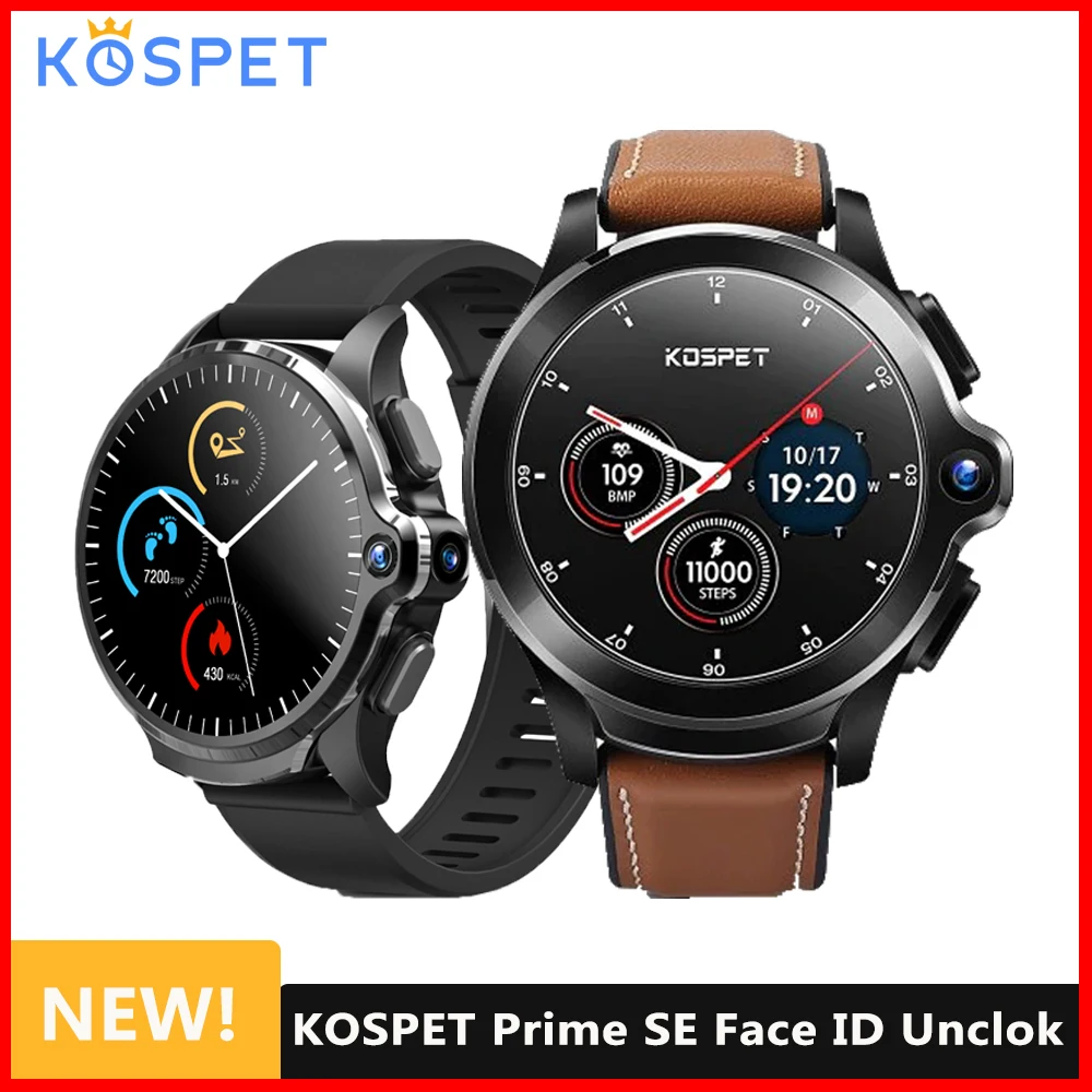 Новые смарт часы KOSPET Prime SE 1 ГБ 16 Android 1260 мАч 6 дюйма распознавание лица 4G умные для