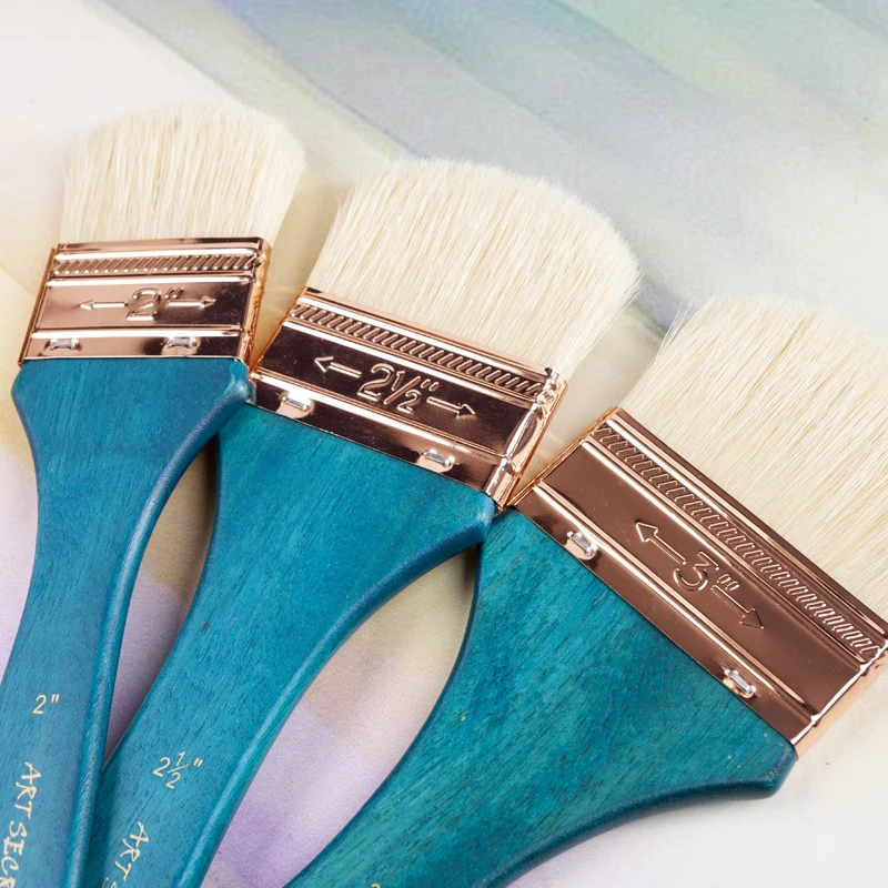

ArtSecret 4504 Bristle Hair Wooden Handle Stainless Ferrule Artistic Art Painting Brush For Professional Drawing