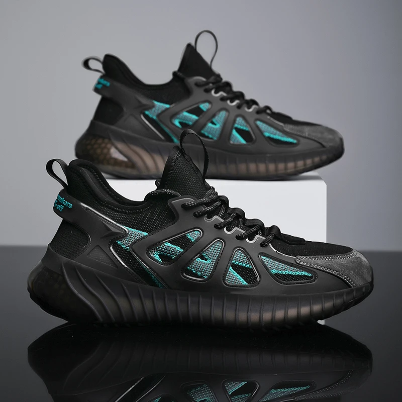 

Мужские повседневные туфли, Новинка весна-лето 2021, высококачественные модные дышащие туфли, уличные износостойкие туфли с высоким верхом и ...