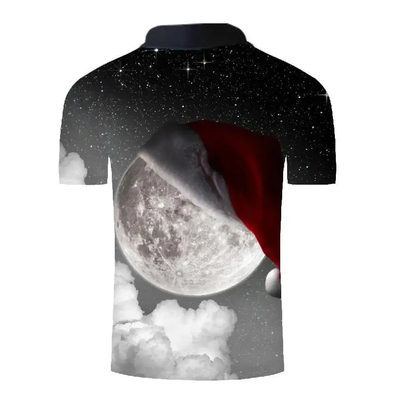 

New Christmas series men's polo shirt 3D printing shirt men's summer sleeve short sleeve fashion shirt men's sweat shirt top
