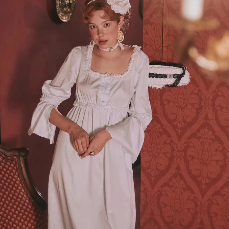 Женское ночное белье винтажная ночная рубашка средневековое спальное платье