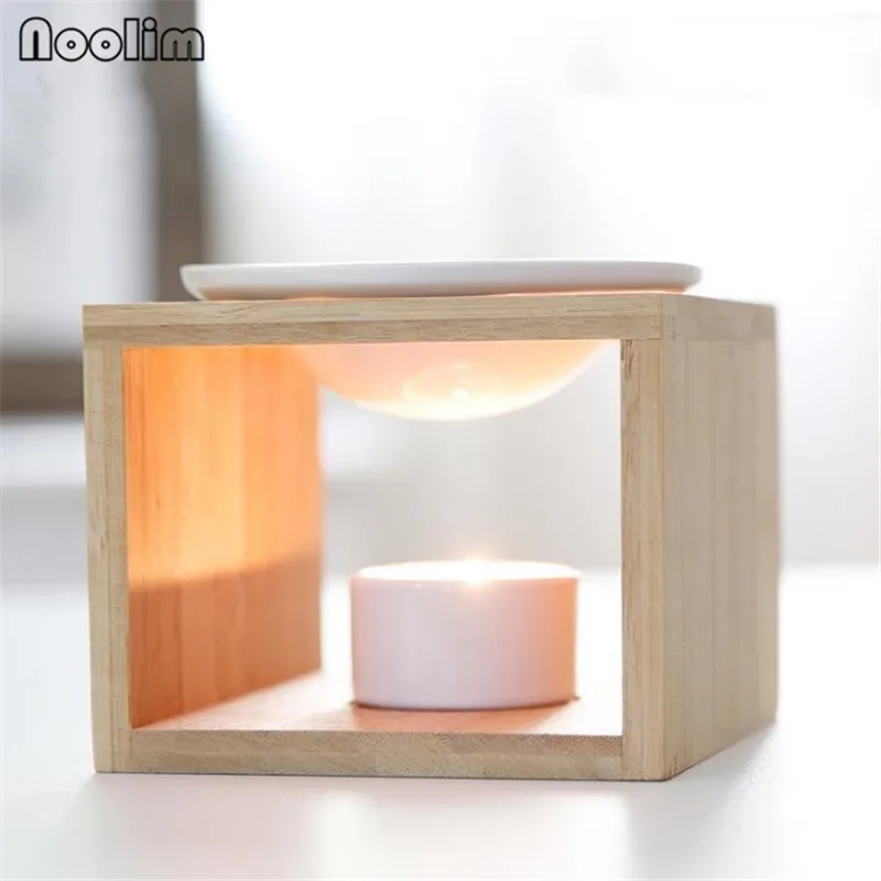 Бамбуковая рамка ароматическая лампа масляная печь горелка подсвечник ваза для